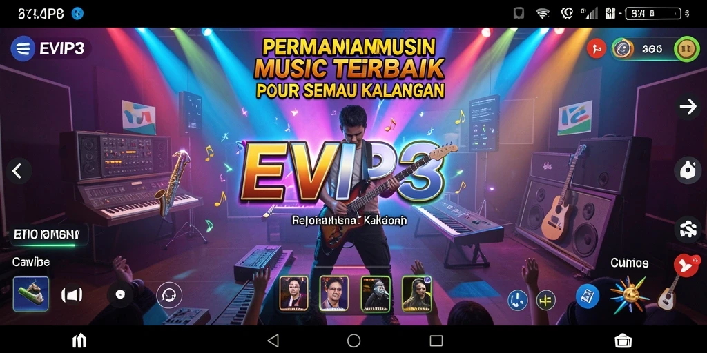 Tampilan gameplay EVIP3 yang interaktif dan penuh warna.