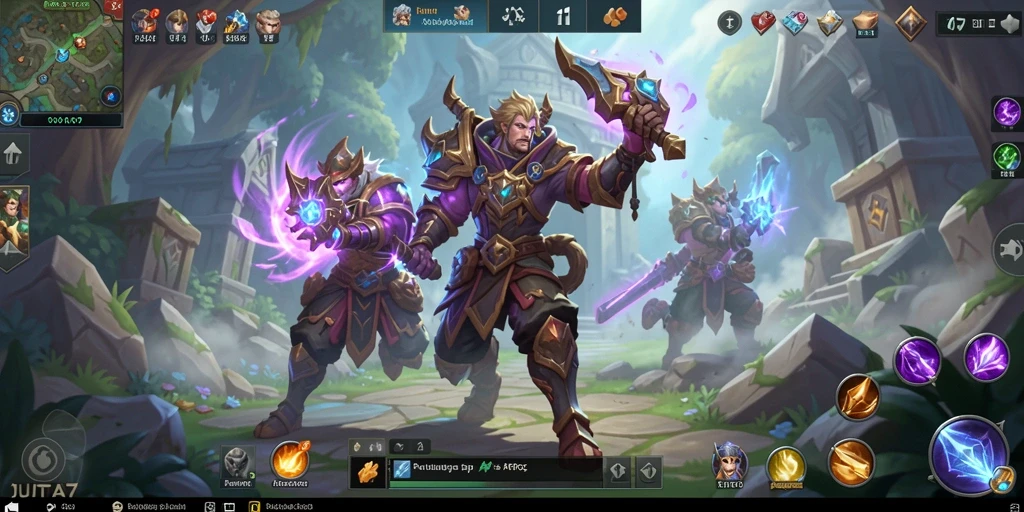 Gameplay JUTA7 yang menegangkan dengan aksi pertempuran seru.