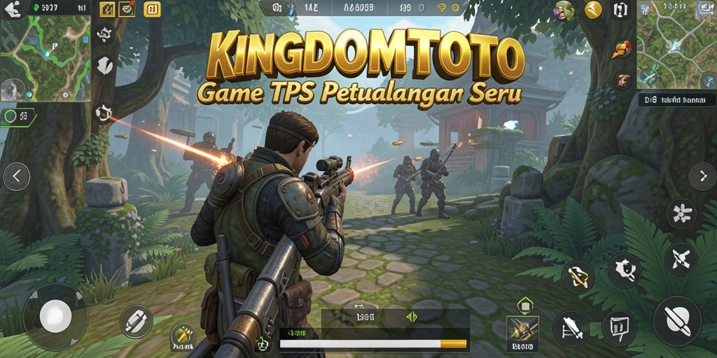 Screenshot KINGDOMTOTO menampilkan aksi hebat dalam gameplay TPS.