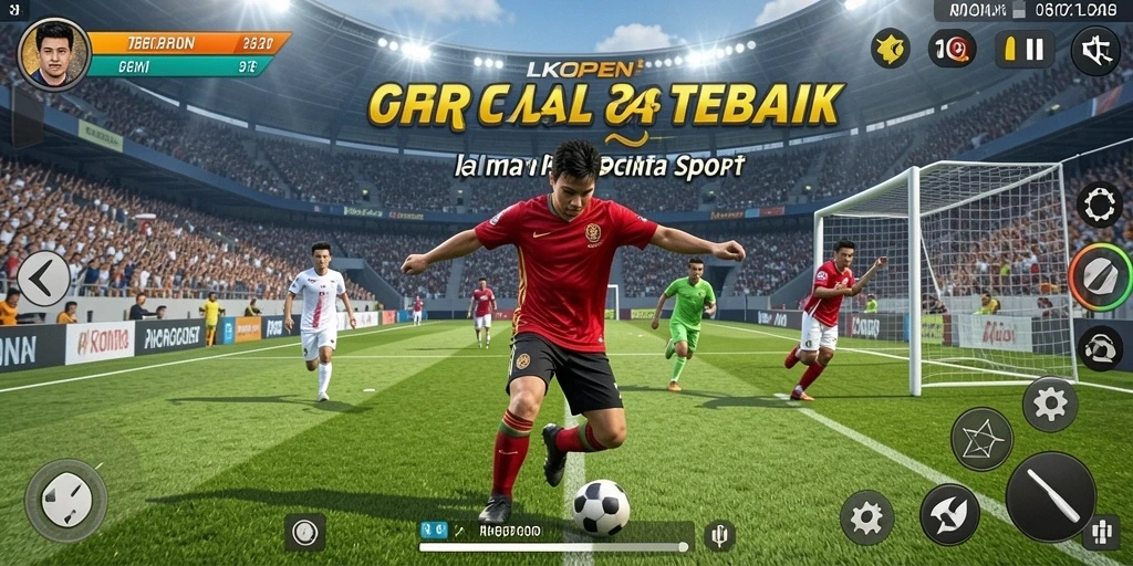 Gameplay LKOPEN yang seru dan kompetitif dengan berbagai mode olahraga.