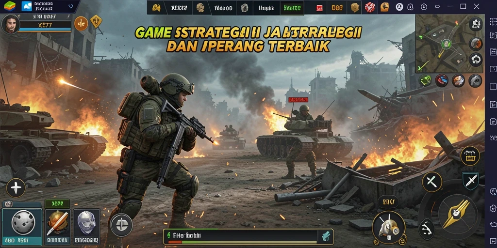 Tangkapan layar <strong>XE77</strong> menunjukkan aksi pertempuran strategis yang intens.